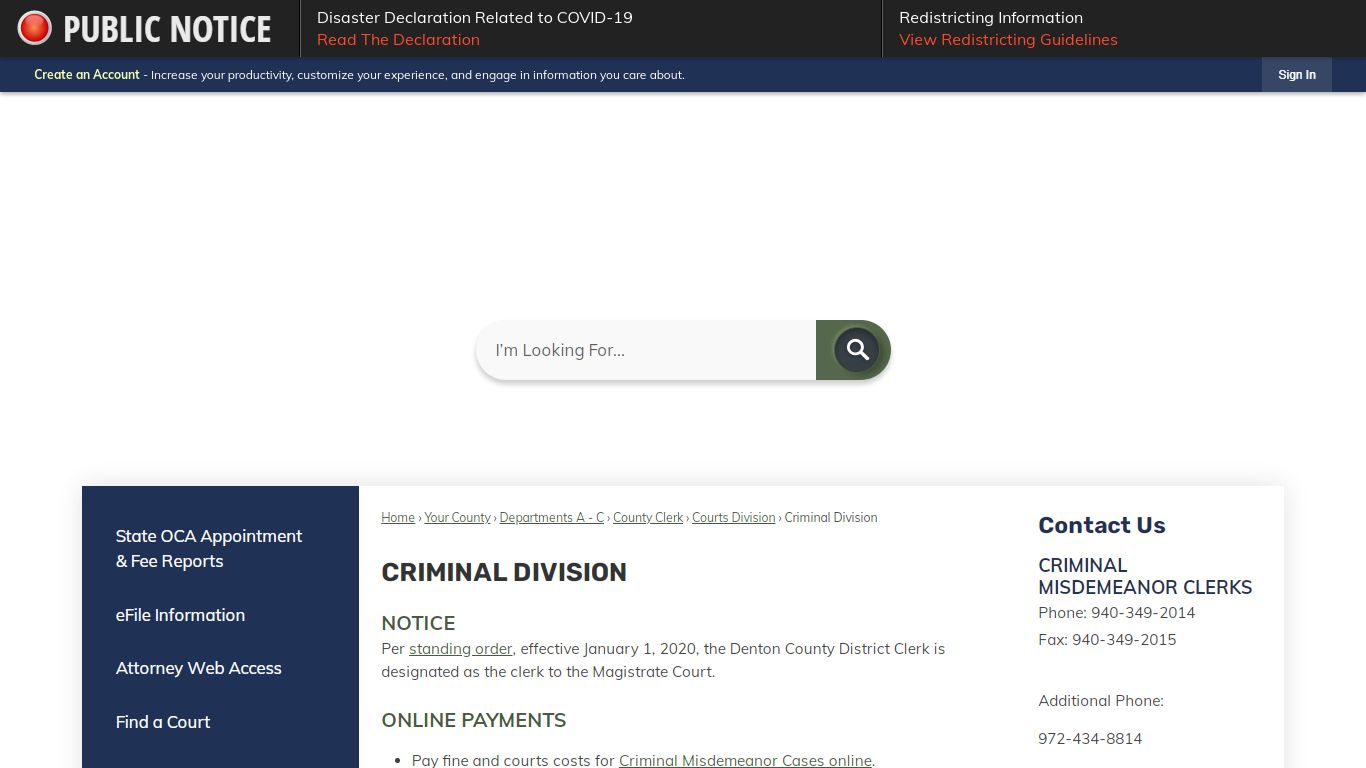 Criminal Division | Denton County, TX